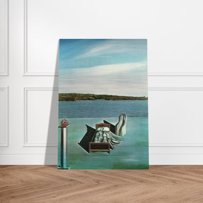 SURREALIST COMPOSITION WITH INVISIBLE FIGURES - Salvador Dali Brushed Aluminum Print - 70x100 cm / 28x40 inches | Salvador Dali Aluminum Print | Salvador Dali Prints