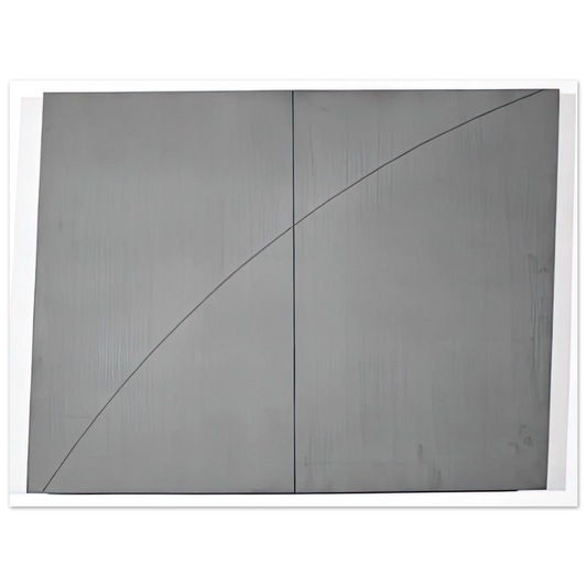 Robert Mangold - A CURVED LINE WITHIN TWO DISTORTED RECTANGLES 1978  75x100 cm / 30x40inches Fine Art Poster
