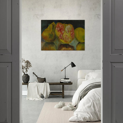 STILL LIFE POMEGRANATES - Salvador Dali Brushed Aluminum Print - 70x100 cm / 28x40 inches | Salvador Dali Aluminum Print | Salvador Dali Prints