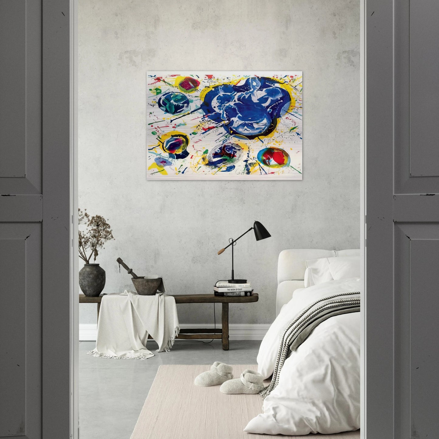 Untitled I  L I 87  - Sam Francis Brushed Aluminum Print - 70x100 cm / 28x40 inches | Sam Francis Aluminum Print | Sam Francis Prints