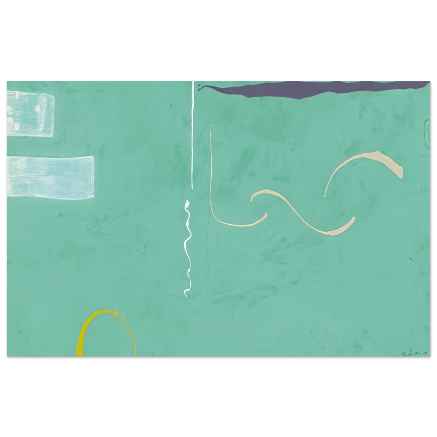 Helen Frankenthaler - Tahiti - 1989 Wall art - A3 (29.7 x 42  cm) - Premium Wooden Framed Poster With Fine Art Paper-canvas - Black frame
