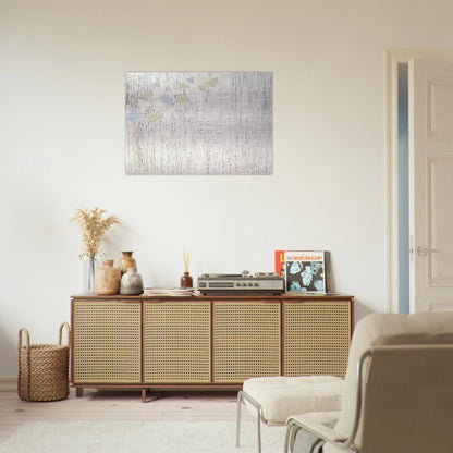 Pale colors on runs - Abstract Expressionism - Robert Goodnough Brushed Aluminum Print - 70x100 cm / 28x40 inches | Robert Goodnough Aluminum Print | Robert Goodnough Prints