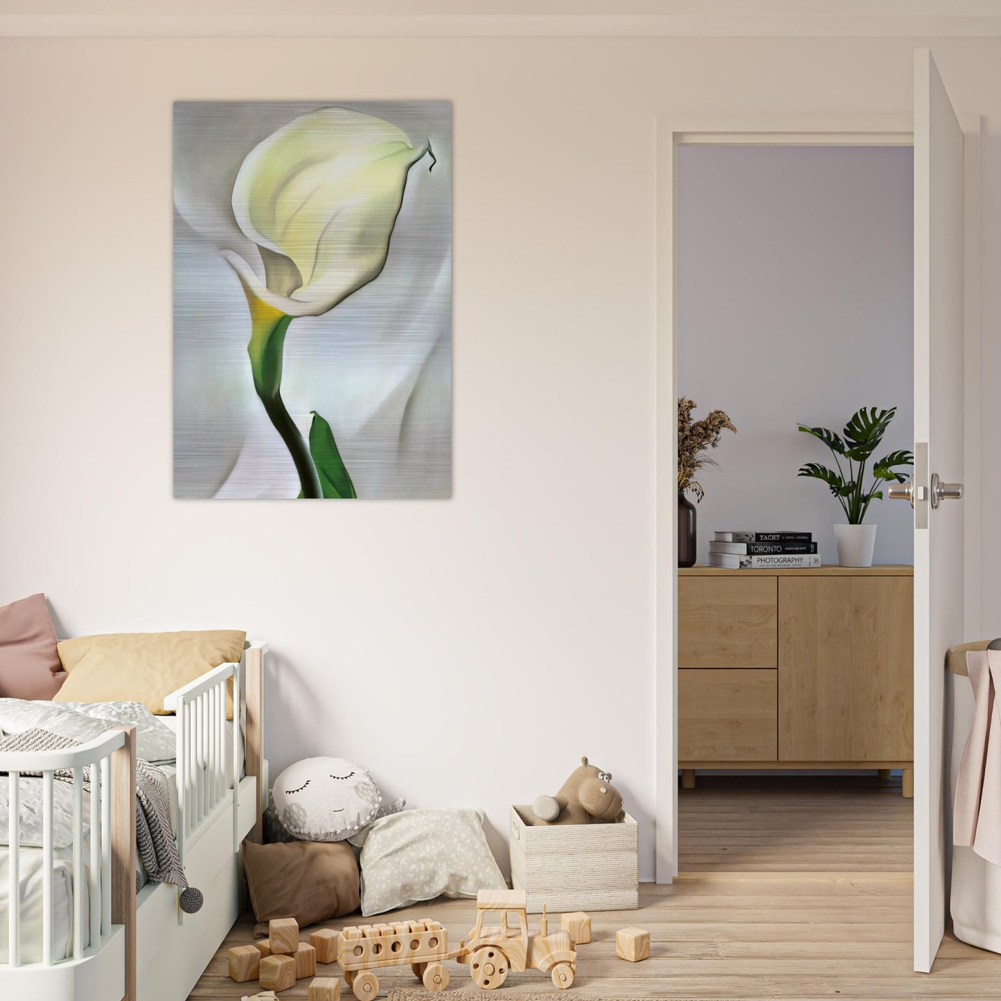 Calla Lily Turned Away - Georgia O'Keeffe Brushed Aluminum Print - 70x100 cm / 28x40 inches | Georgia O'Keeffe Aluminum Print | Georgia O'Keeffe Prints