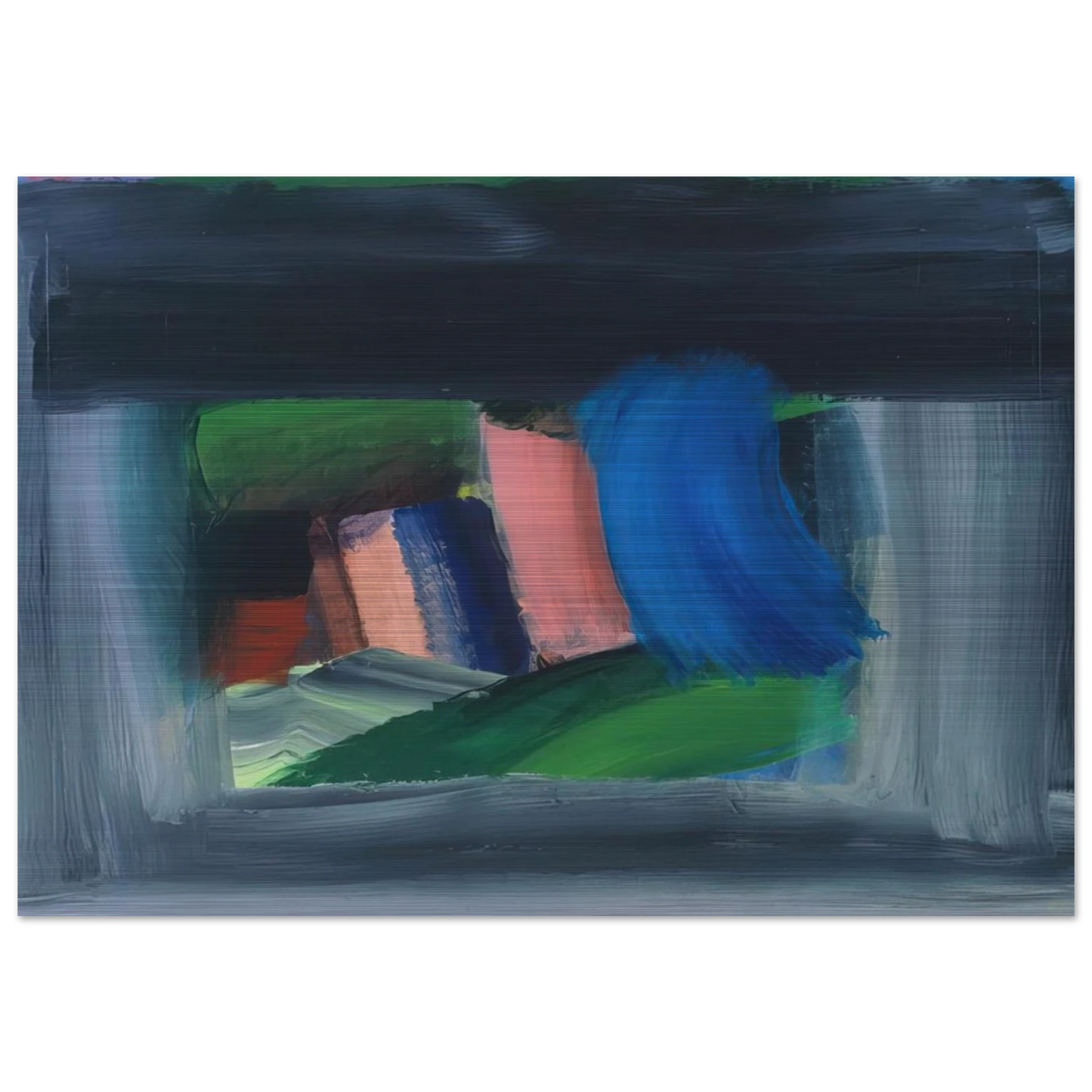 Rain - 1989 - Howard Hodgkin Brushed Aluminum Print - 70x100 cm / 28x40 inches | Howard Hodgkin Aluminum Print | Howard Hodgkin Prints