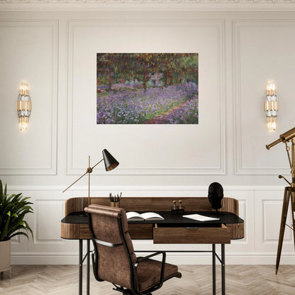 Irises in Monet's Garden - claude monet Brushed Aluminum Print - 70x100 cm / 28x40 inches | claude monet Aluminum Print | claude monet Prints