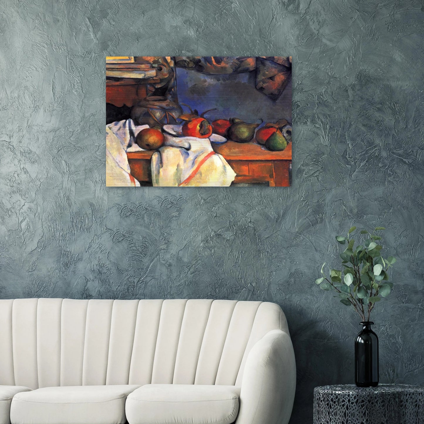 Still Life with Pomegranate and Pears - Paul Cézanne Brushed Aluminum Print - 70x100 cm / 28x40 inches | Paul Cézanne Aluminum Print | Paul Cézanne Prints