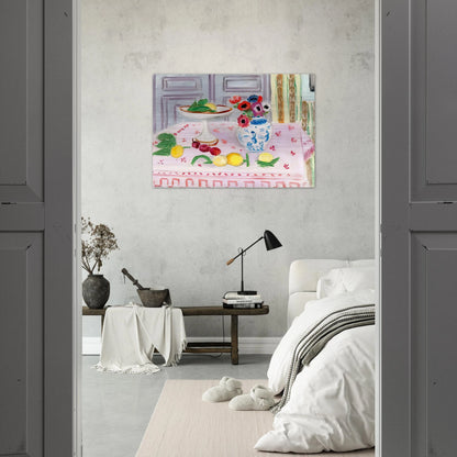 THE PINK TABLECLOTH 1925 - Henri Matisse Brushed Aluminum Print - 70x100 cm / 28x40 inches | Henri Matisse Aluminum Print | Henri Matisse Prints