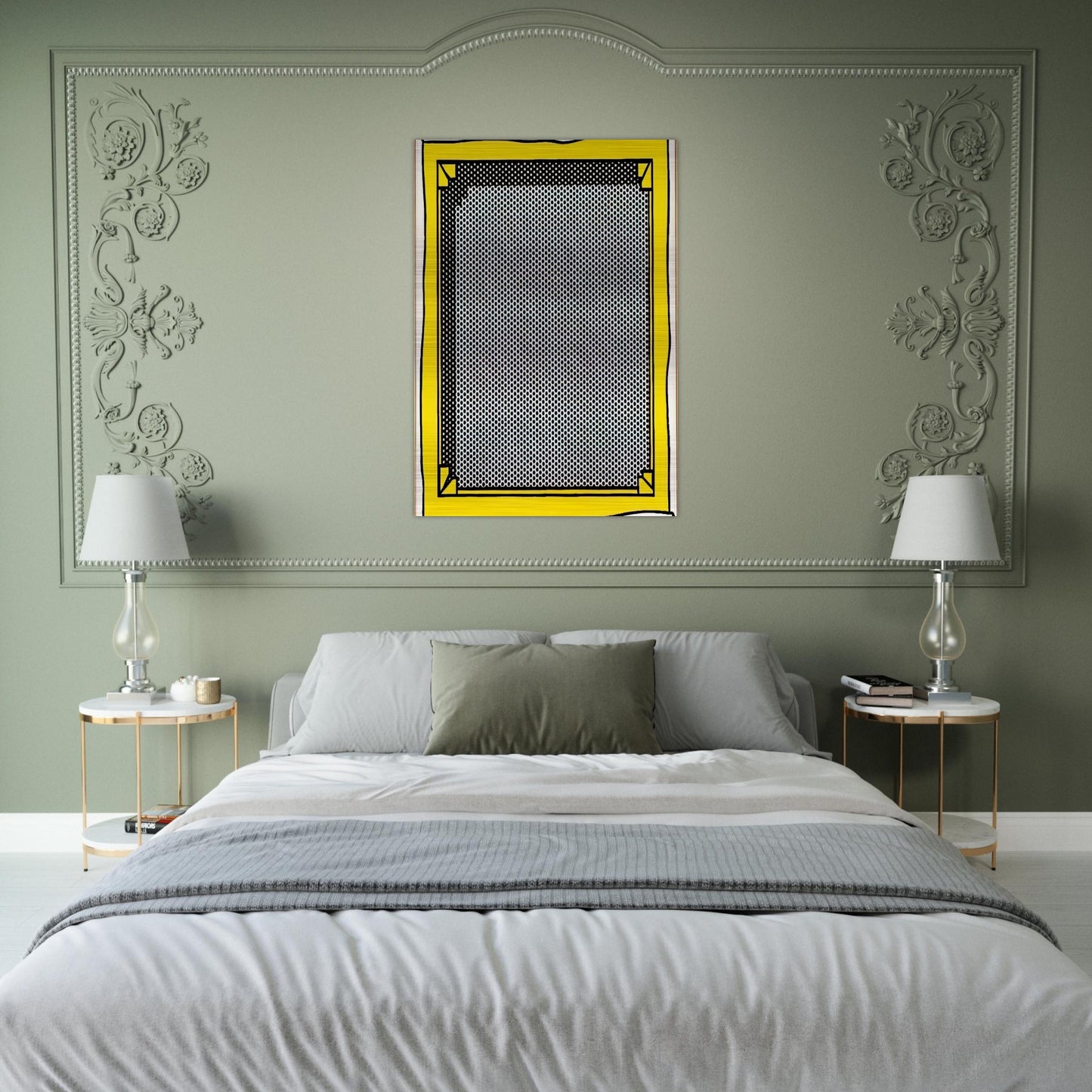 STRETCHER FRAME - Roy Lichtenstein Brushed Aluminum Print - 70x100 cm / 28x40 inches | Roy Lichtenstein Aluminum Print | Roy Lichtenstein Prints