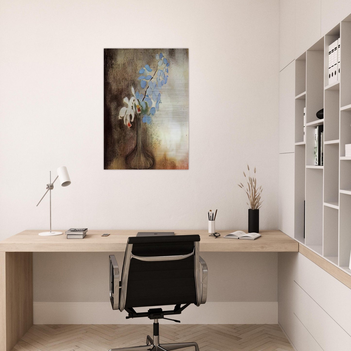 ORCHIDS - Odilon Redon Brushed Aluminum Print - 70x100 cm / 28x40 inches | Odilon Redon Aluminum Print | Odilon Redon Prints
