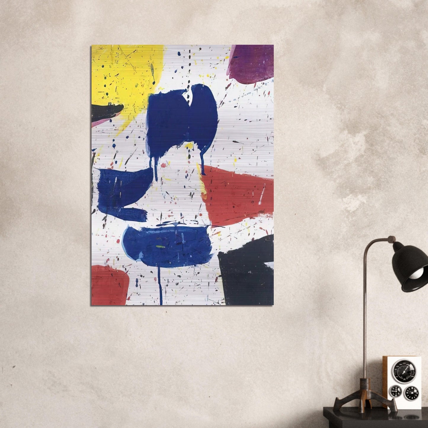 Emblem 8  1 - Sam Francis Brushed Aluminum Print - 70x100 cm / 28x40 inches | Sam Francis Aluminum Print | Sam Francis Prints