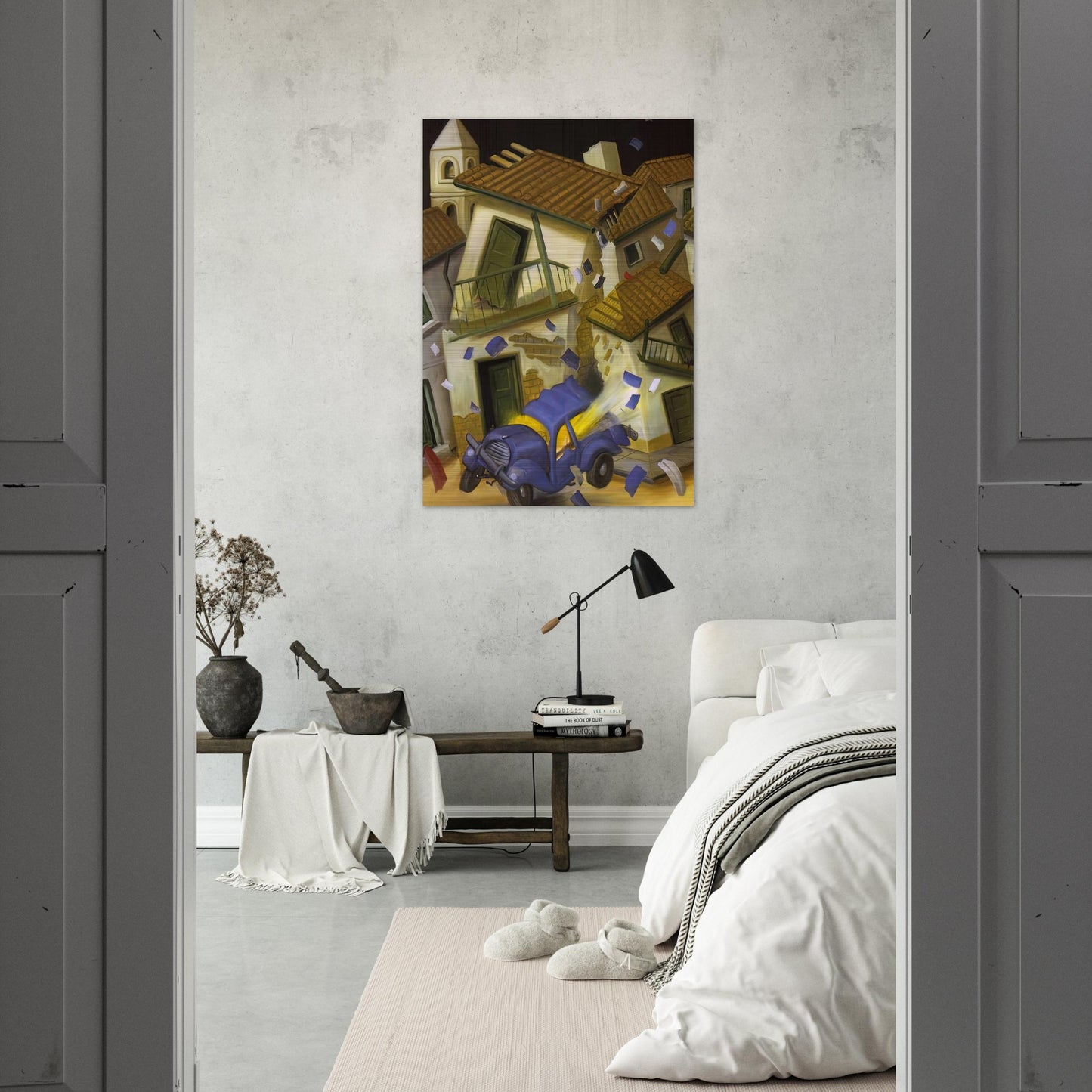 CAR BOMB - Fernando Botero Brushed Aluminum Print - 70x100 cm / 28x40 inches | Fernando Botero Aluminum Print | Fernando Botero Prints