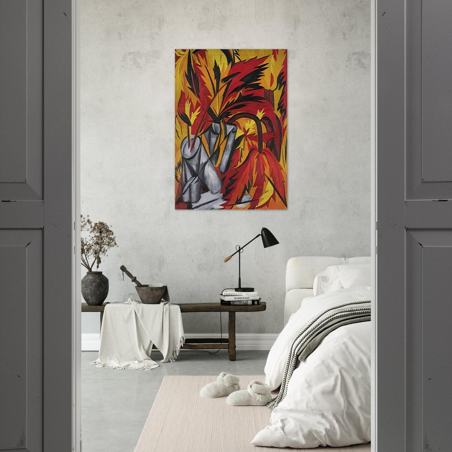 Flowers - 1912 - Natalia Goncharova Brushed Aluminum Print - 70x100 cm / 28x40 inches | Natalia Goncharova Aluminum Print | Natalia Goncharova Prints