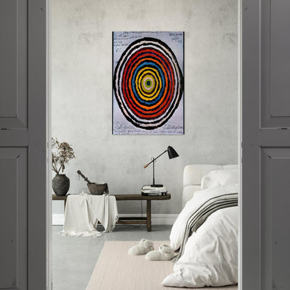 My Oneness, A Universe of Colours - 1957 - Alfred Jensen Brushed Aluminum Print - 70x100 cm / 28x40 inches | Alfred Jensen Aluminum Print | Alfred Jensen Prints