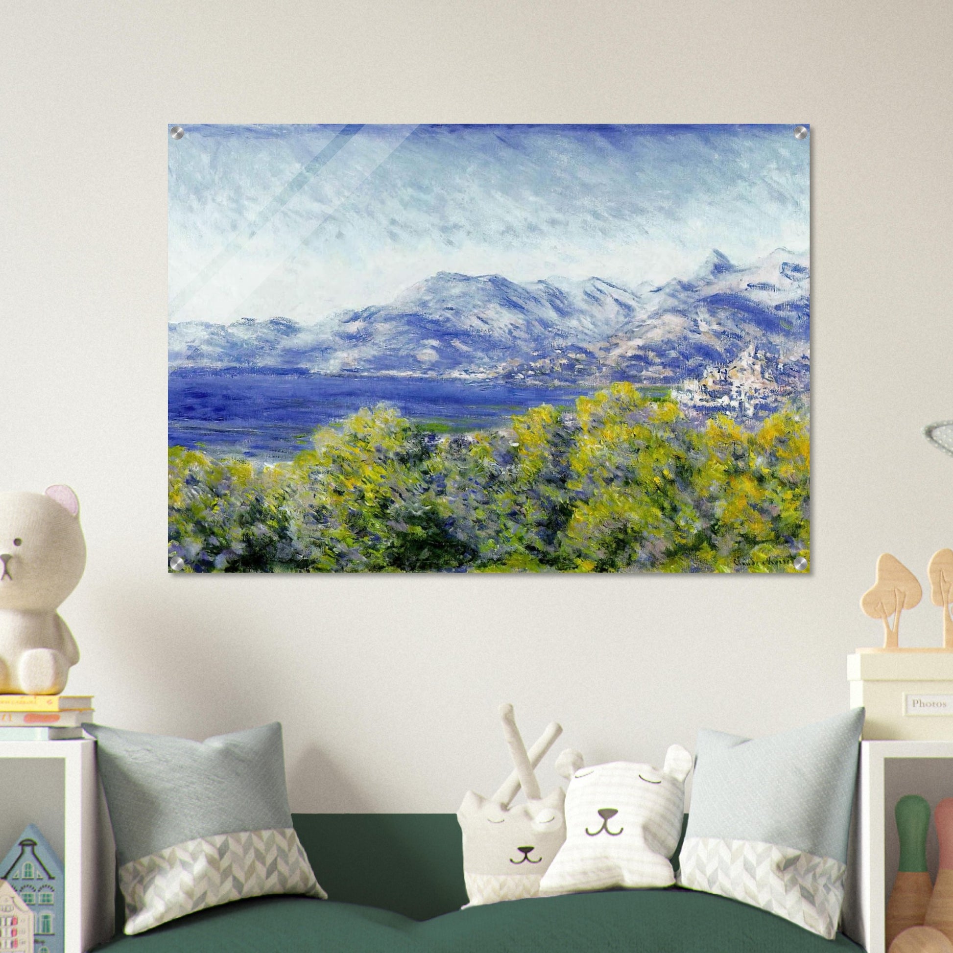 View of Ventimiglia - claude monet Acrylic Print - 70x100 cm / 28x40″ inches