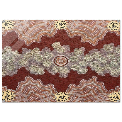 Malaka Honey Ant Dreaming - 1992 - Clifford Possum Tjapaltjarri Acrylic Print - 70x100 cm / 28x40″ inches