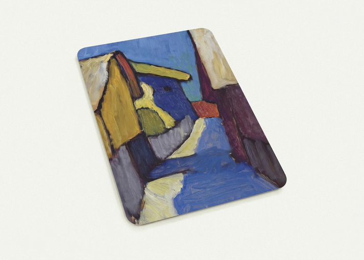 DORFSTRASSE IN BLAU By Gabriele Munter Pack of 10 Post Cards | Gabriele Munter Post Cards | A6 (10.5 x 14.8 cm) - 4.1 x 5.8 inches