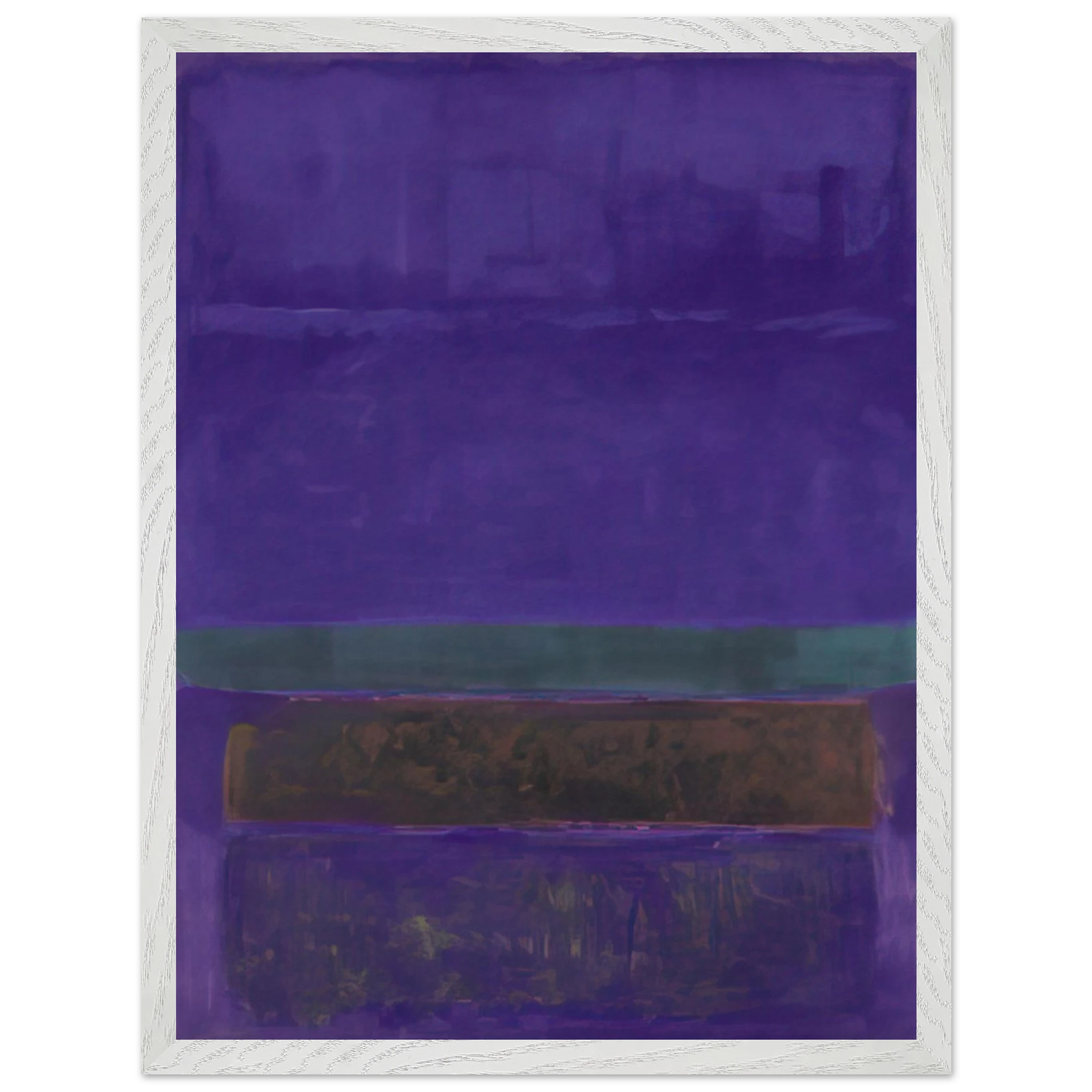 Mark Rothko - Untitled [Blue, Green, and Brown] - 1952 Wall Art - 21x29.7 cm / 8x12" - Premium Wooden Framed Poster With Fine Art Paper-canvas - Black frame