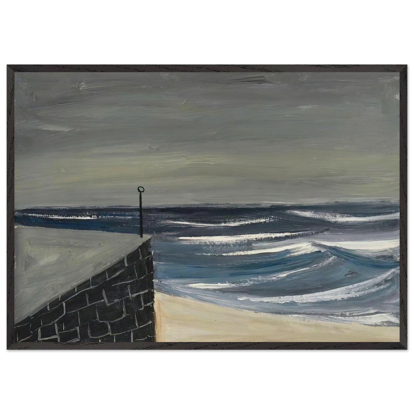 Sennen - 1950 - William Scott 70x100 cm / 28x40 inches Framed Art Print – Black Wooden Frame