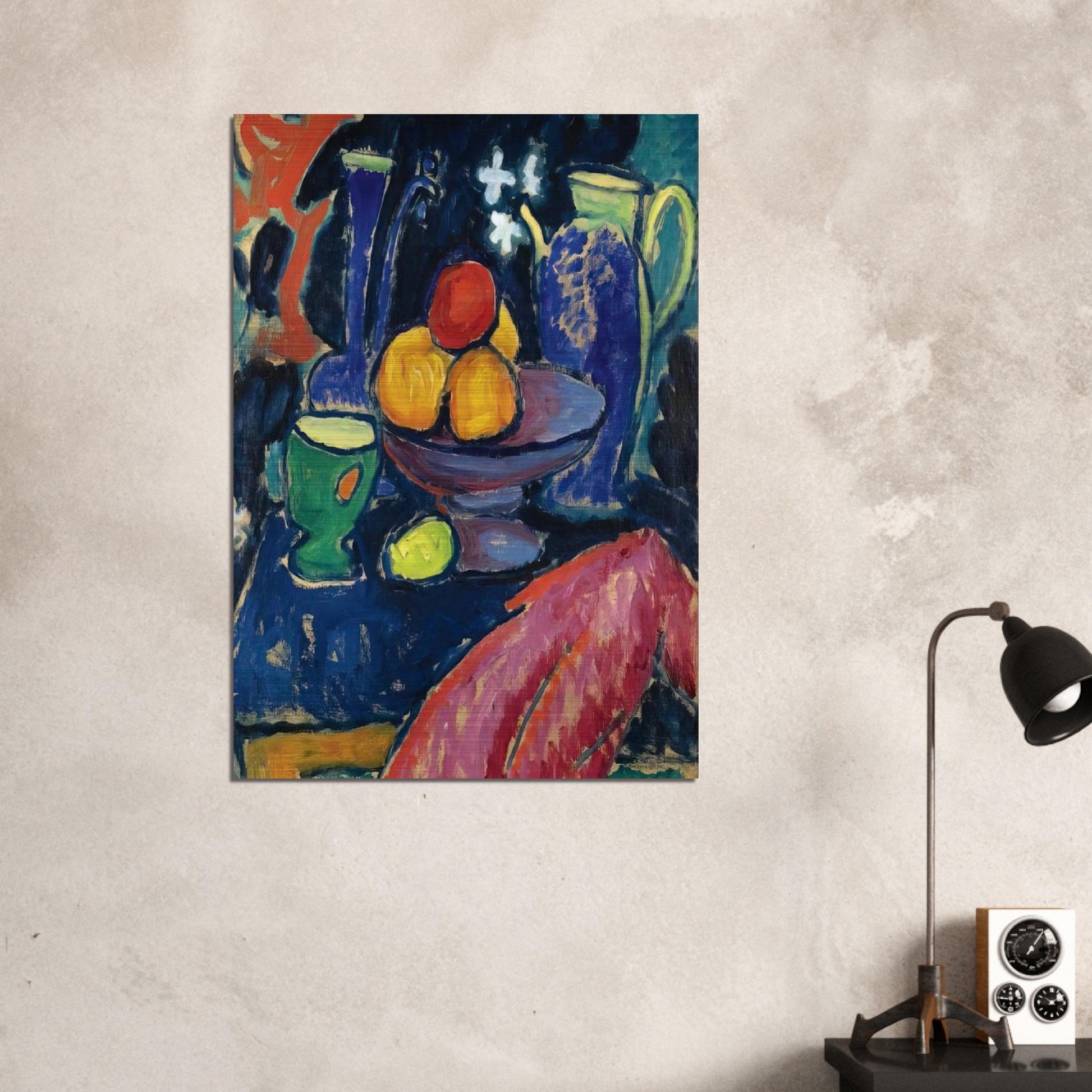 STILL LIFE WITH JUG 1913 - Alexej von Jawlensky Brushed Aluminum Print - 70x100 cm / 28x40 inches | Alexej von Jawlensky Aluminum Print | Alexej von Jawlensky Prints