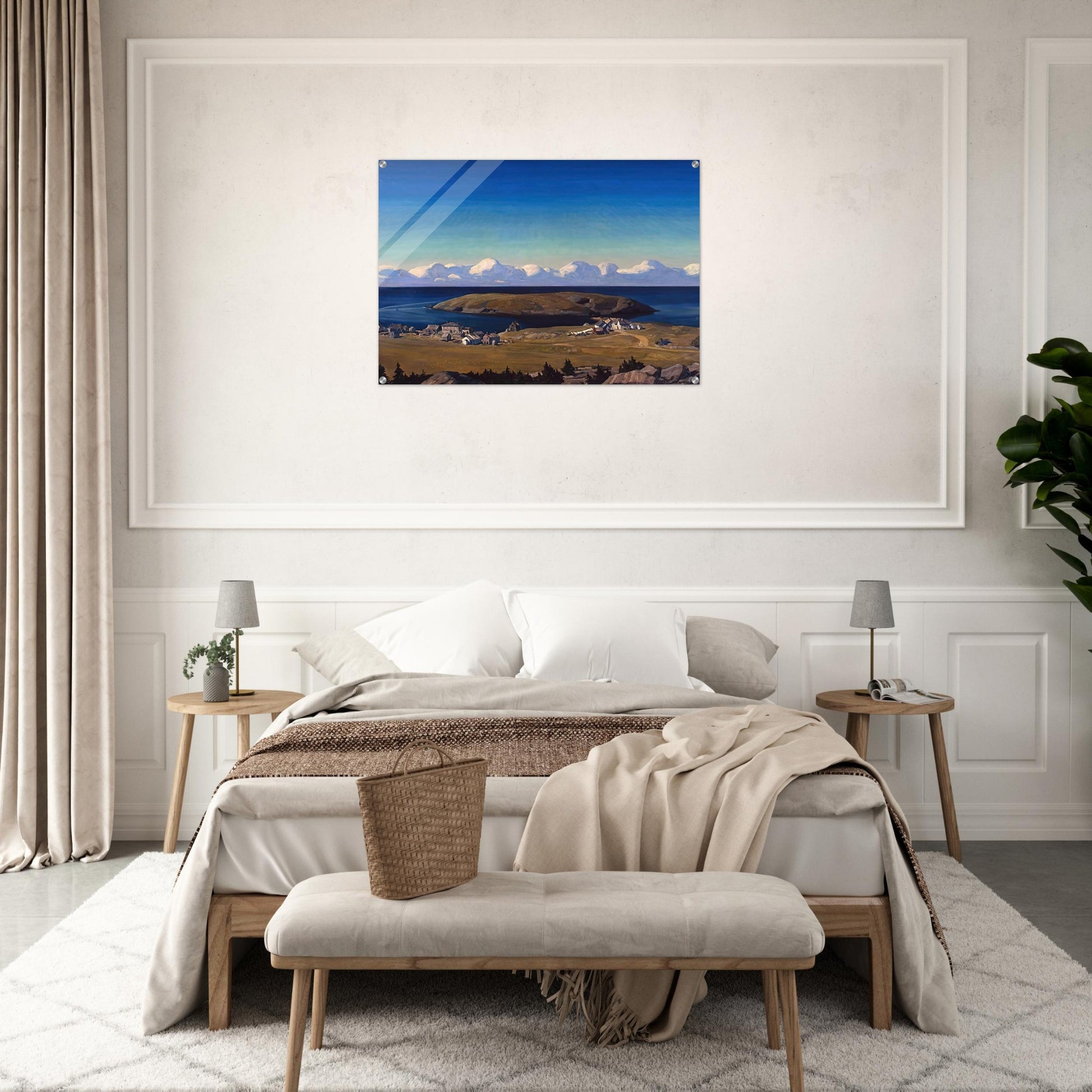 Island Village, Coast of Maine - Rockwell Kent Acrylic Print - 70x100 cm / 28x40″ inches