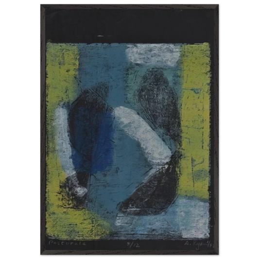 Pastorale - 1947 - Anne Ryan 70x100 cm / 28x40 inches Framed Art Print – Black Wooden Frame