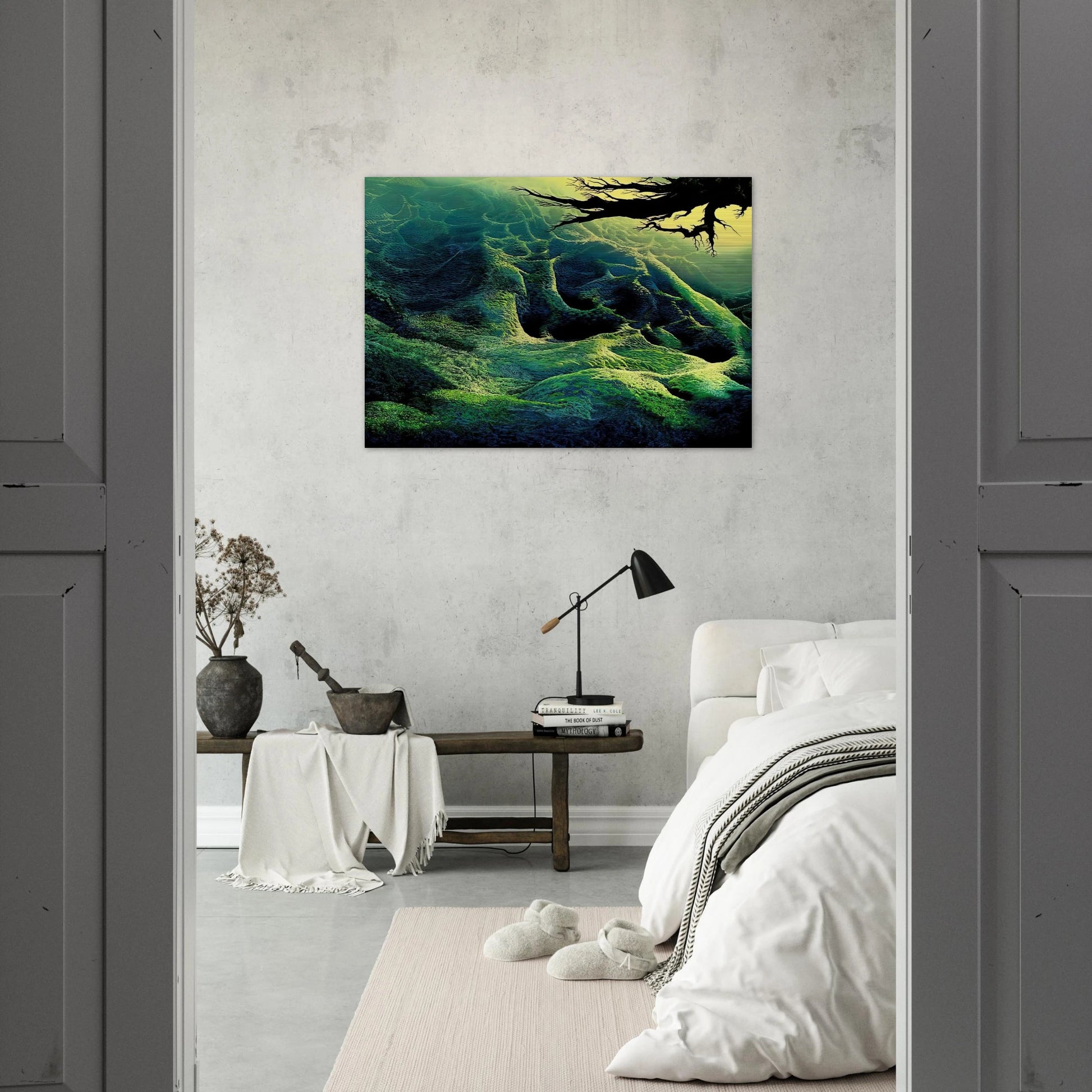 My Soul - Eyvind Earle Brushed Aluminum Print - 70x100 cm / 28x40 inches | Eyvind Earle Aluminum Print | Eyvind Earle Prints
