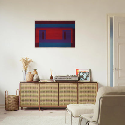 RED WALL 1956 - Josef Albers Brushed Aluminum Print - 70x100 cm / 28x40 inches | Josef Albers Aluminum Print | Josef Albers Prints