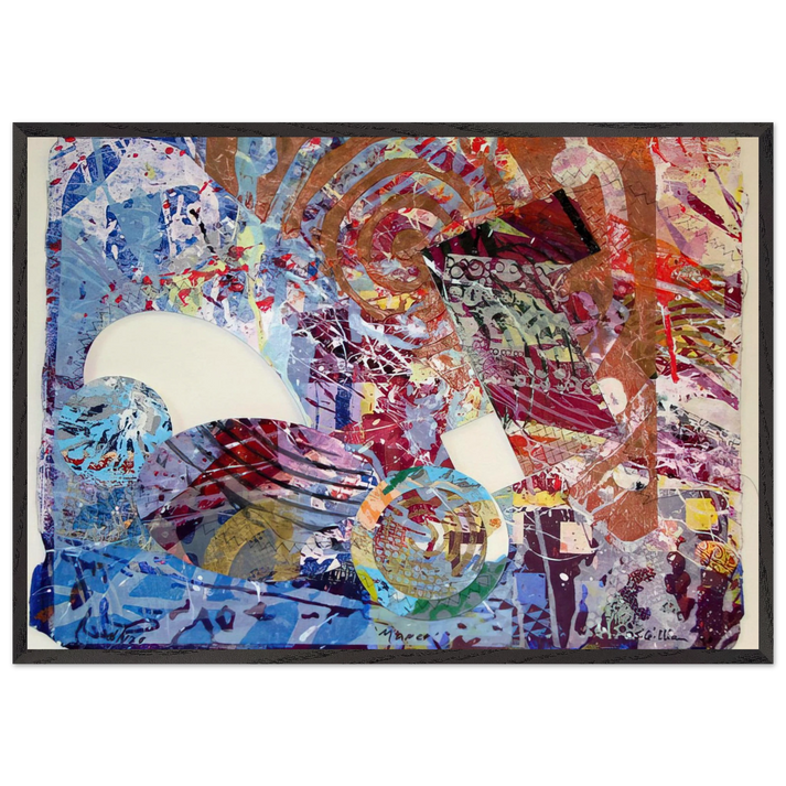 Manet II - Sam Gilliam 70x100 cm / 28x40 inches Framed Art Print – Black Wooden Frame