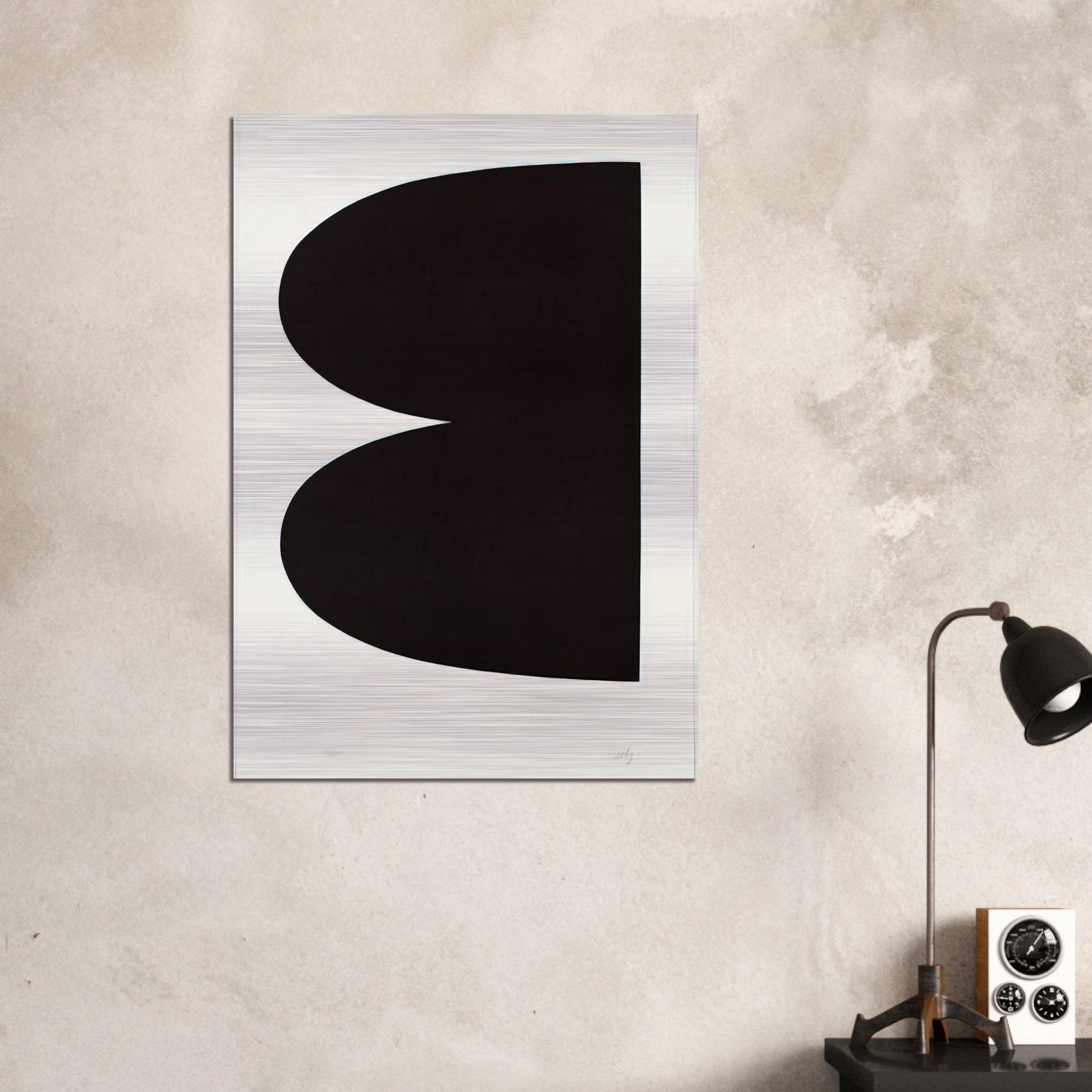 Black from Suite of Twenty-Seven Color Lithographs - Ellsworth Kelly Brushed Aluminum Print - 70x100 cm / 28x40 inches | Ellsworth Kelly Aluminum Print | Ellsworth Kelly Prints