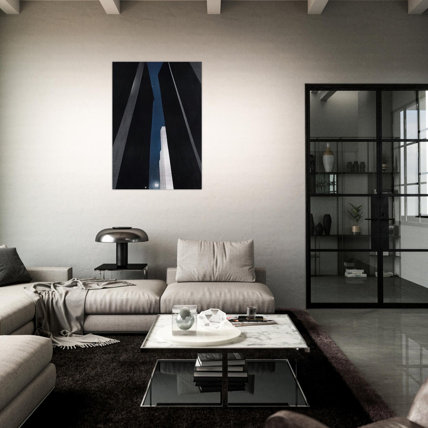 City Night - Georgia O'Keeffe Brushed Aluminum Print - 70x100 cm / 28x40 inches | Georgia O'Keeffe Aluminum Print | Georgia O'Keeffe Prints