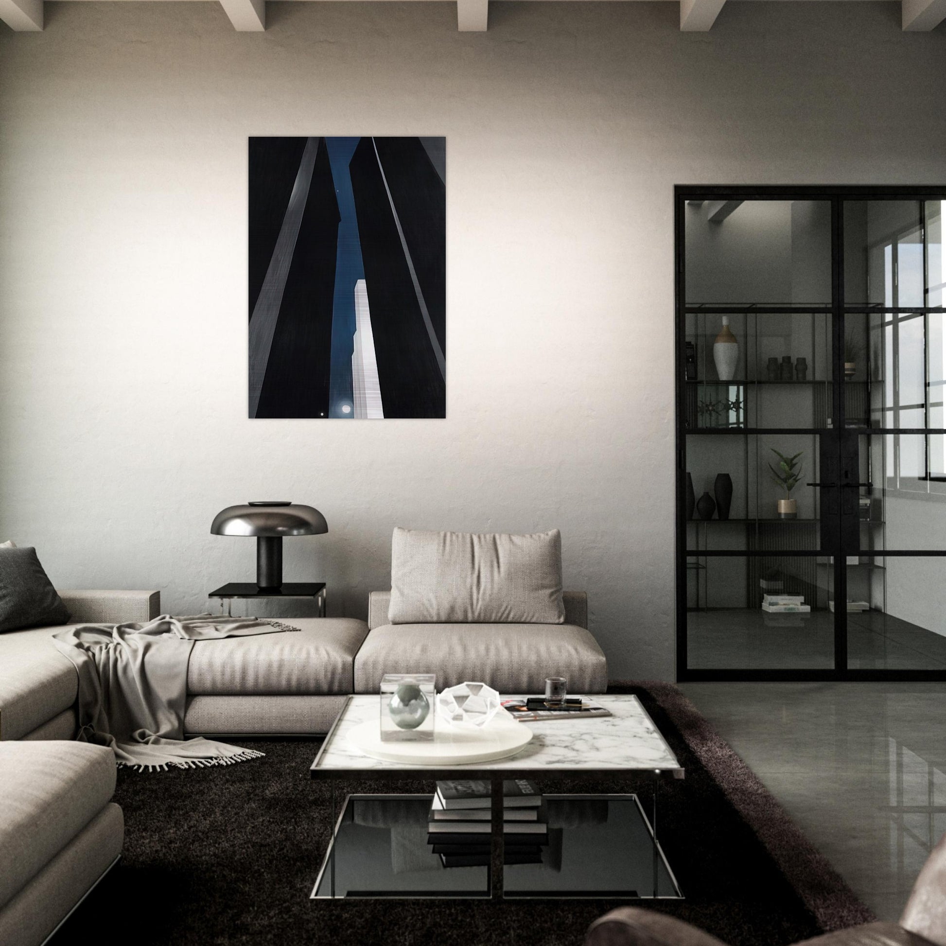 City Night - Georgia O'Keeffe Brushed Aluminum Print - 70x100 cm / 28x40 inches | Georgia O'Keeffe Aluminum Print | Georgia O'Keeffe Prints