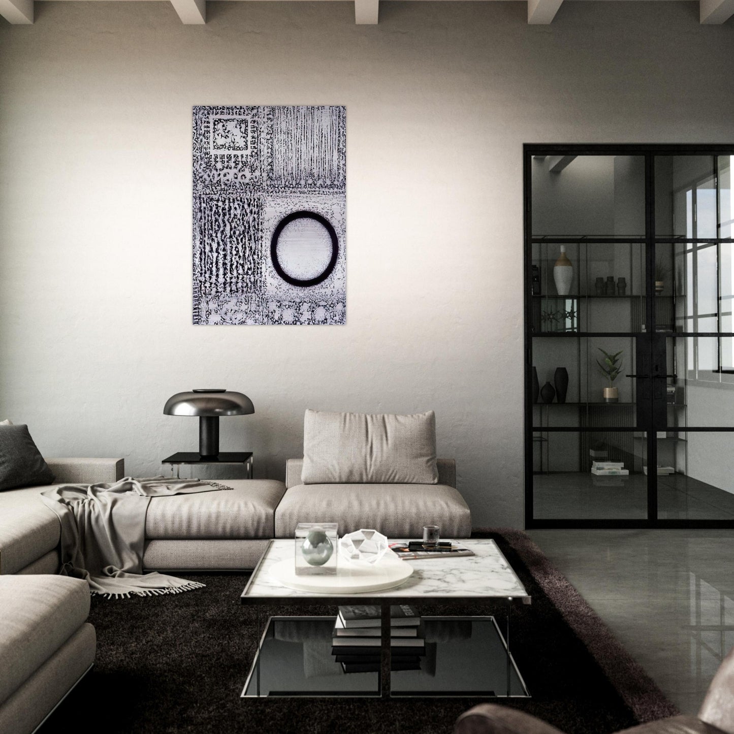 Circle by the Falling Waters - 1980 - Richard Pousette-Dart Brushed Aluminum Print - 70x100 cm / 28x40 inches | Richard Pousette-Dart Aluminum Print | Richard Pousette-Dart Prints