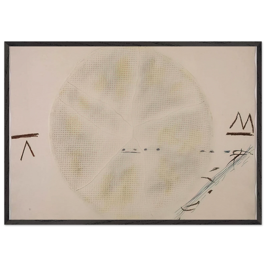 THE SIEVE 1972 - Antoni Tapies 70x100 cm / 28x40 inches Framed Art Print – Black Wooden Frame