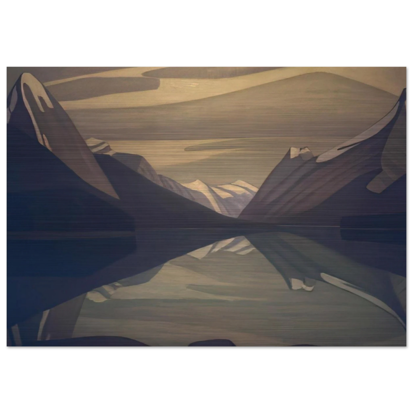 Maligne Lake, Jasper Park - 1924 - Lawren Harris Brushed Aluminum Print - 70x100 cm / 28x40 inches | Lawren Harris Aluminum Print | Lawren Harris Prints