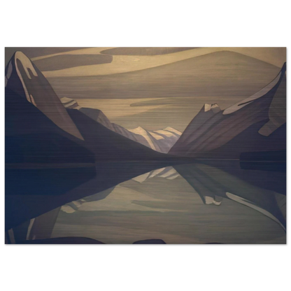 Maligne Lake, Jasper Park - 1924 - Lawren Harris Brushed Aluminum Print - 70x100 cm / 28x40 inches | Lawren Harris Aluminum Print | Lawren Harris Prints