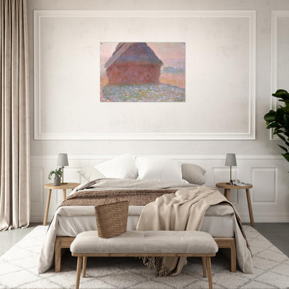 Grainstack in Sunshine - claude monet Acrylic Print - 70x100 cm / 28x40″ inches | claude monet Wall Art | claude monet Prints