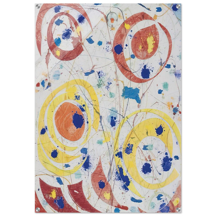 Untitled  monotype with woodcut  - Sam Francis Acrylic Print - 70x100 cm / 28x40″ inches
