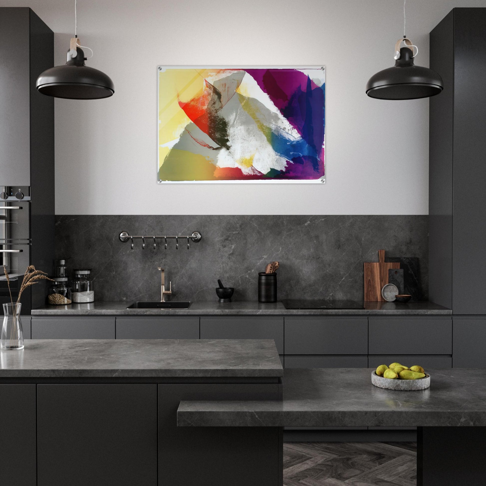 Abstract Composition - Paul Jenkins Acrylic Print - 70x100 cm / 28x40″ inches