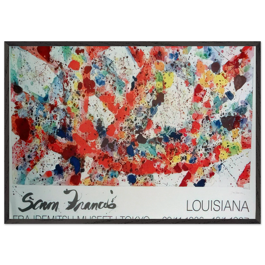 Polar Red - Sam Francis 70x100 cm / 28x40 inches Framed Art Print – Black Wooden Frame