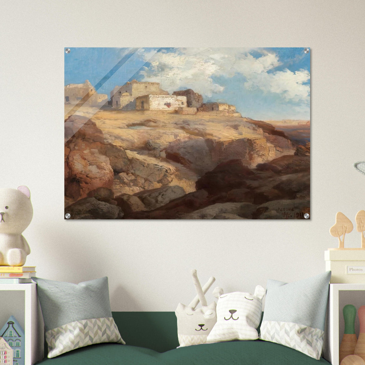 A Bit of Acoma New Mexico - Thomas Moran Acrylic Print - 70x100 cm / 28x40″ inches