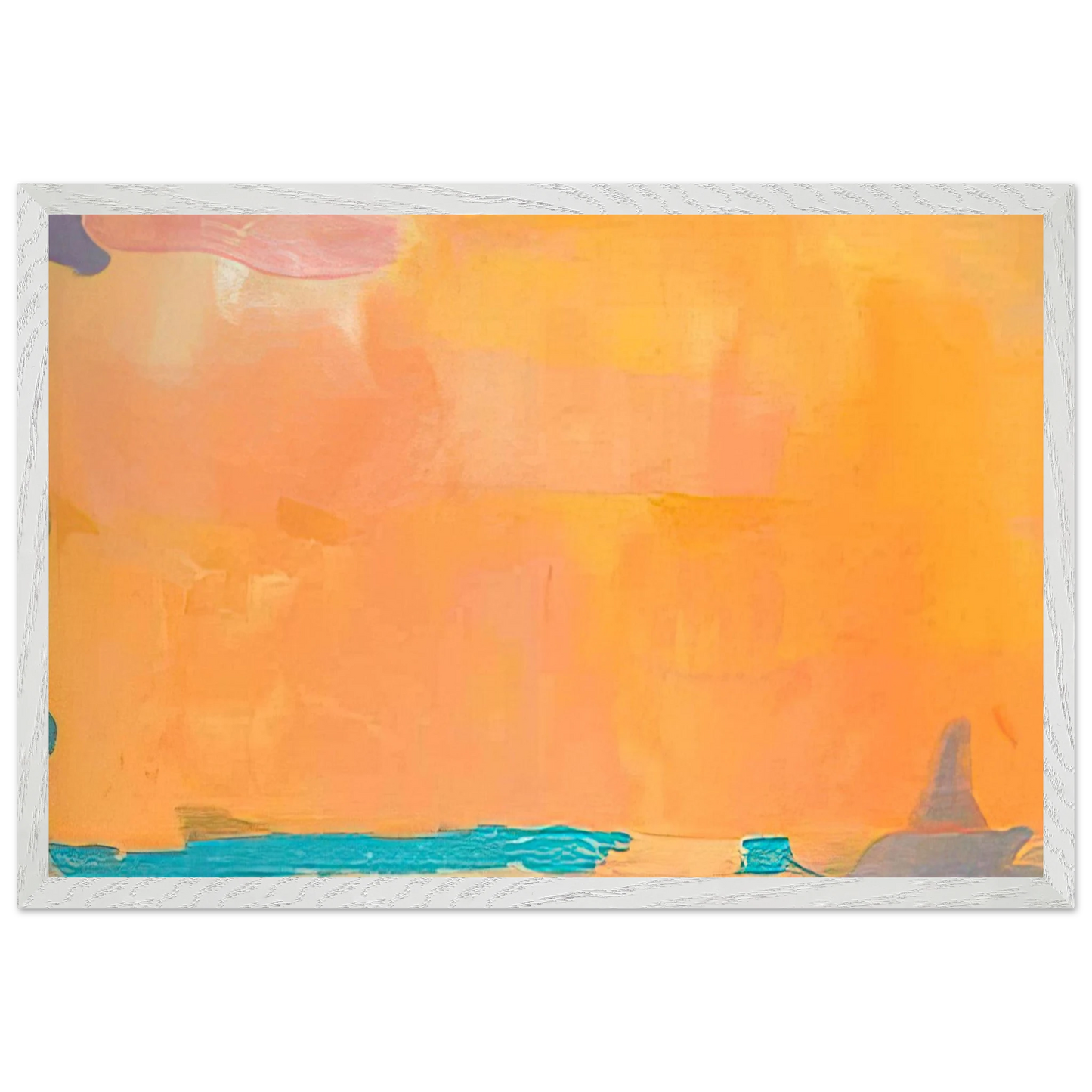 Helen Frankenthaler - Royal Fireworks - 1975 Wall art - 60x80 cm / 24x32 inches - Premium Wooden Framed Poster With Fine Art Paper-canvas - White frame