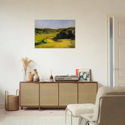 Road in Maine - Edward Hopper Brushed Aluminum Print - 70x100 cm / 28x40 inches | Edward Hopper Aluminum Print | Edward Hopper Prints