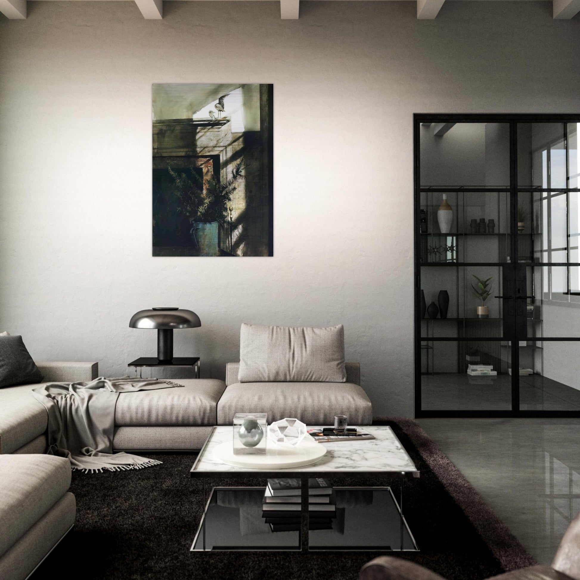 BIRD IN THE HOUSE - Andrew Wyeth Brushed Aluminum Print - 70x100 cm / 28x40 inches | Andrew Wyeth Aluminum Print | Andrew Wyeth Prints