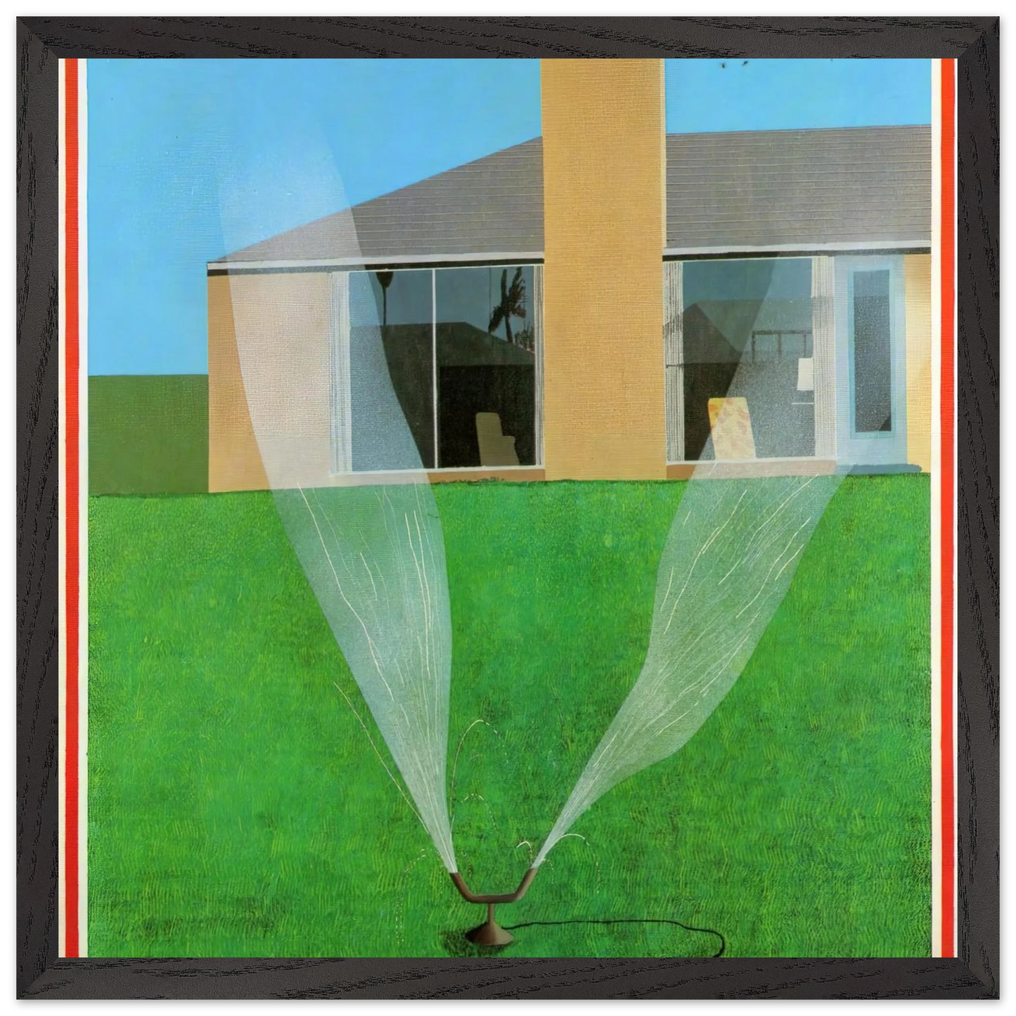 David Hockney - David Hockney Wall art - 15x20 cm / 6x8 inches - Premium Wooden Framed Poster With Fine Art Paper-canvas - White frame