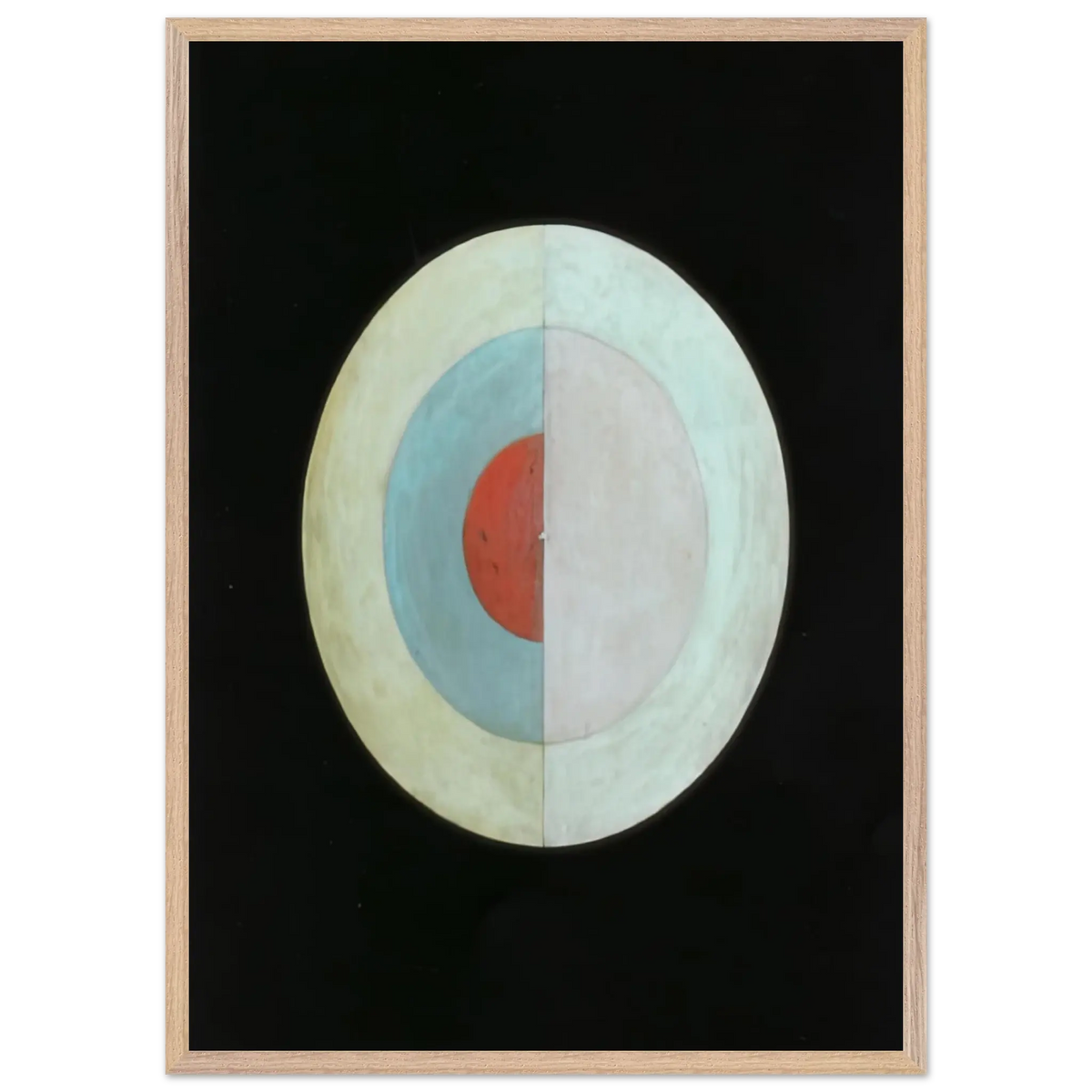 Hilma af Klint - THE SWAN NO 16 1915 Wall art - 13x18 cm / 5x7 Inches - Premium Wooden Framed Poster With Fine Art Paper - Black frame