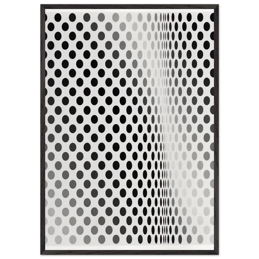 PAUSE 1964 - Bridget Riley 70x100 cm / 28x40 inches Framed Art Print – Black Wooden Frame