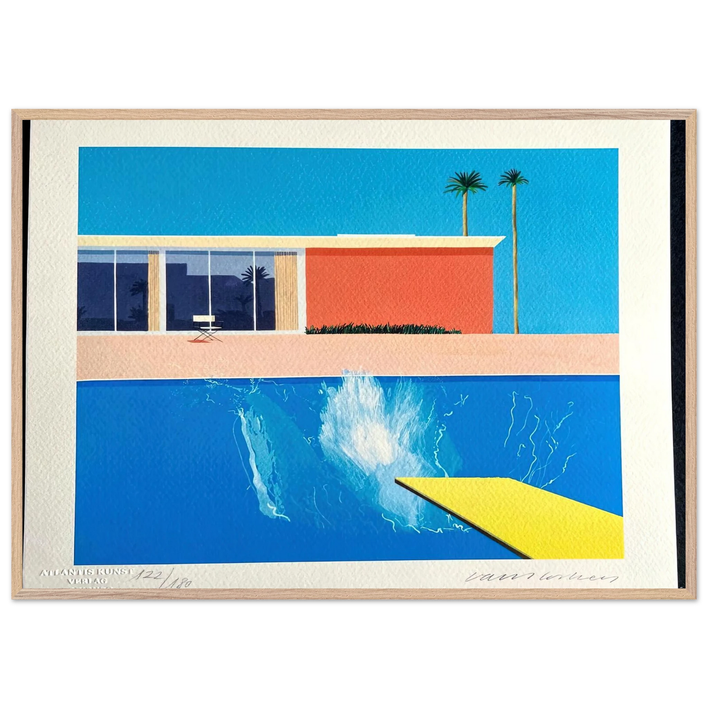 David Hockney - David Hockney Wall art - 30x40 cm / 12x16 inches - Premium Wooden Framed Poster With Fine Art Paper-canvas - Black frame