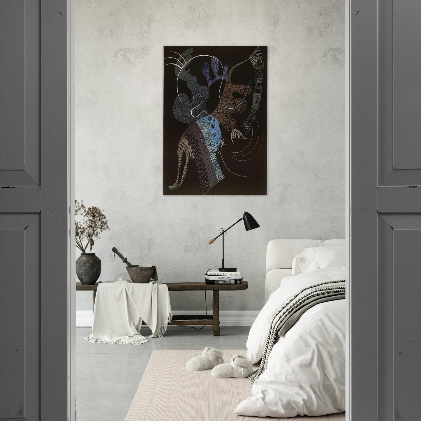 WHITE LINE 1936 - Wassily Kandinsky Brushed Aluminum Print - 70x100 cm / 28x40 inches | Wassily Kandinsky Aluminum Print | Wassily Kandinsky Prints