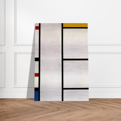 Composition No. III Blanc-Jaune - Piet Mondrian Brushed Aluminum Print - 70x100 cm / 28x40 inches | Piet Mondrian Aluminum Print | Piet Mondrian Prints