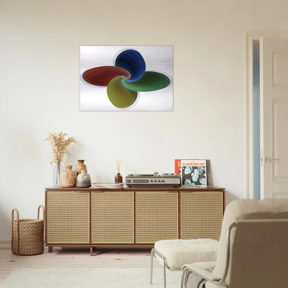 Tower of Fire, parametric model - Abstract Art - Johannes Itten Brushed Aluminum Print - 70x100 cm / 28x40 inches | Johannes Itten Aluminum Print | Johannes Itten Prints
